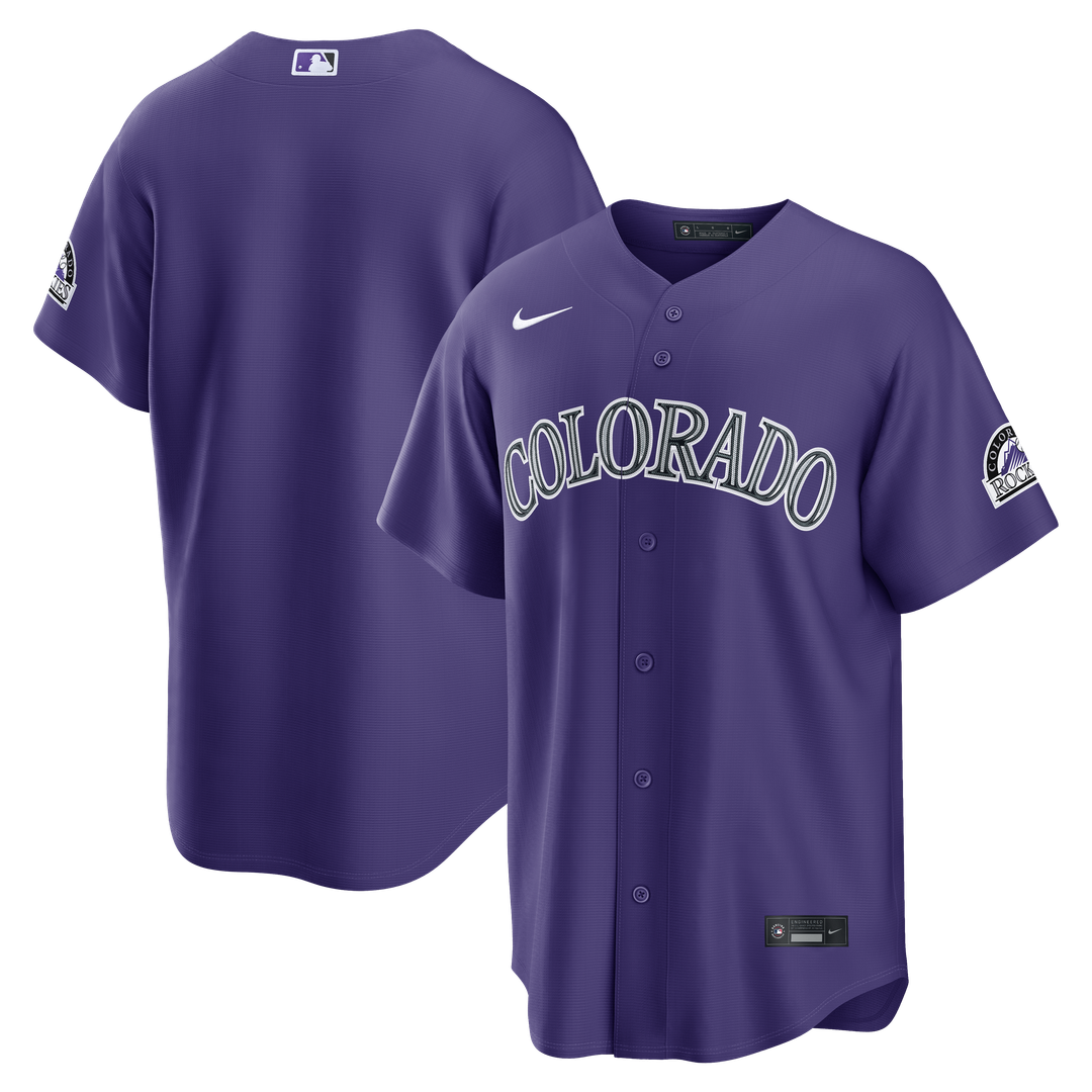Men's Colorado Rockies Purple Alternate Stadium MLB Baseball Jersey - view 1