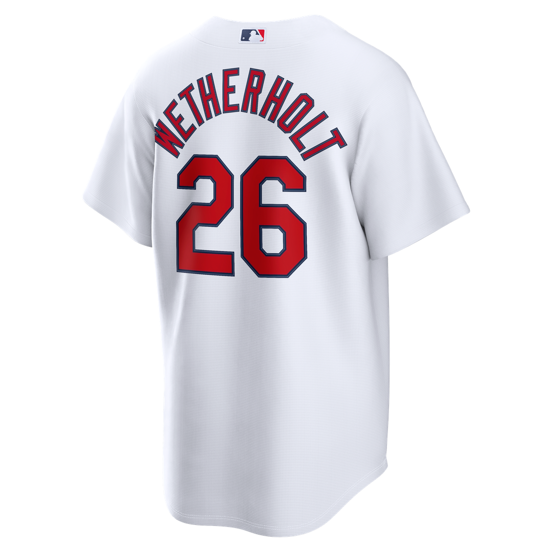 Men's St. Louis Cardinals JJ Wetherholt White Home Replica MLB Baseball Jersey - view 3