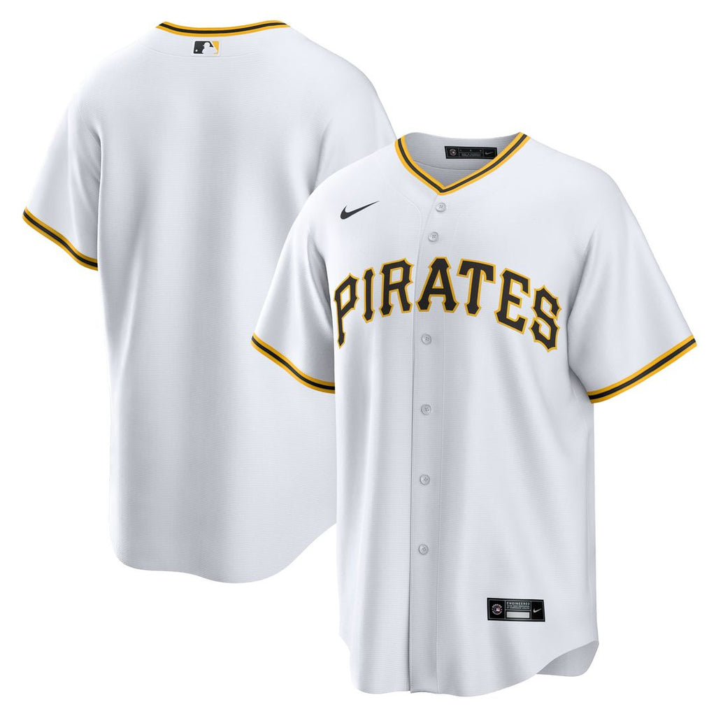 Men's Pittsburgh Pirates White Home Replica MLB Baseball Jersey - view 4