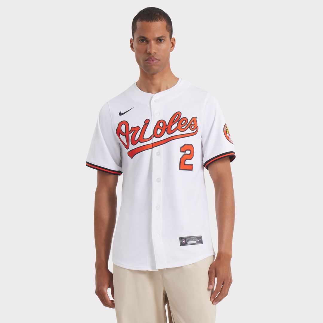 Men's Baltimore Orioles Gunnar Henderson White Home Limited MLB Baseball Jersey - view 15