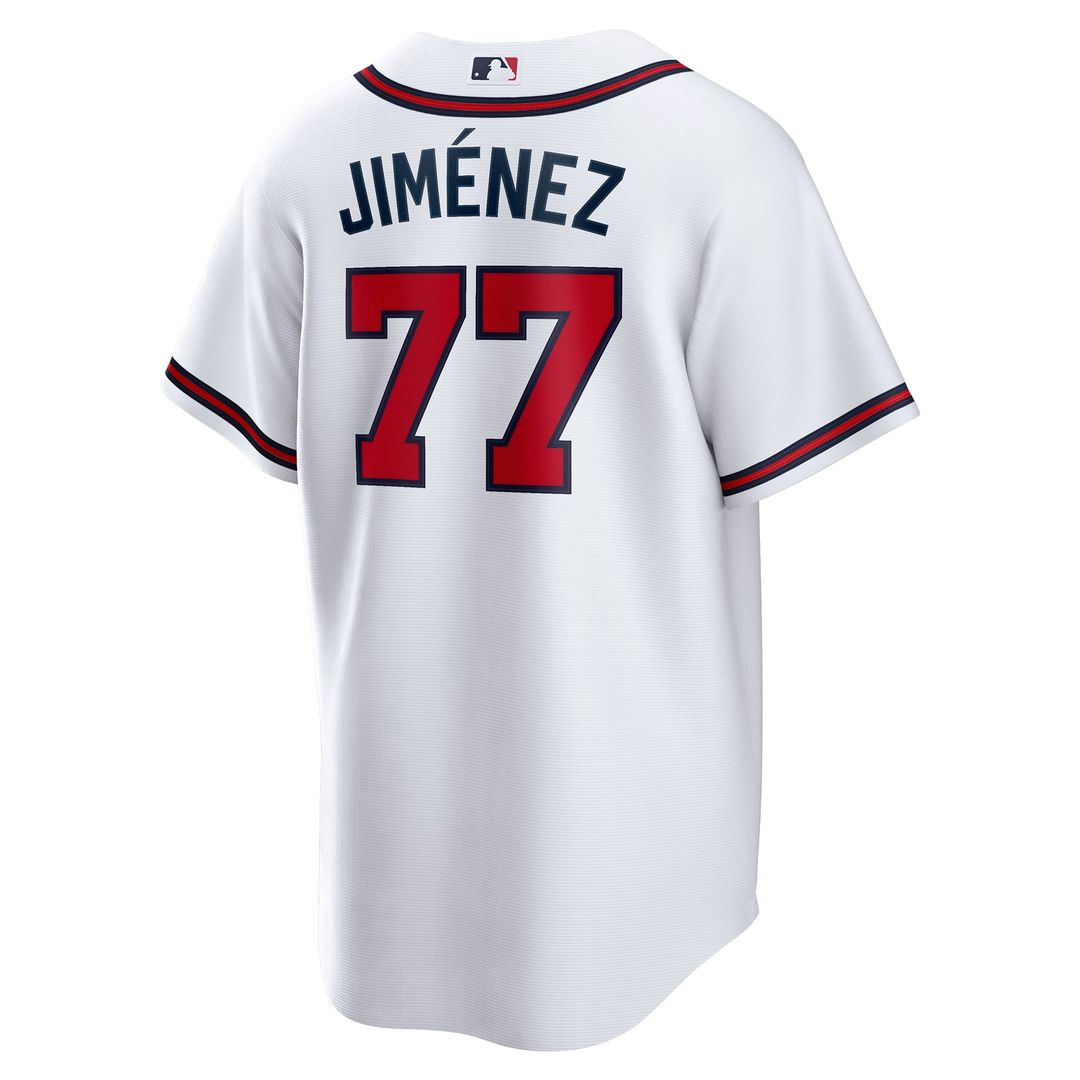 Men's Atlanta Braves Joe Jiménez White Home Replica MLB Baseball Jersey - view 3