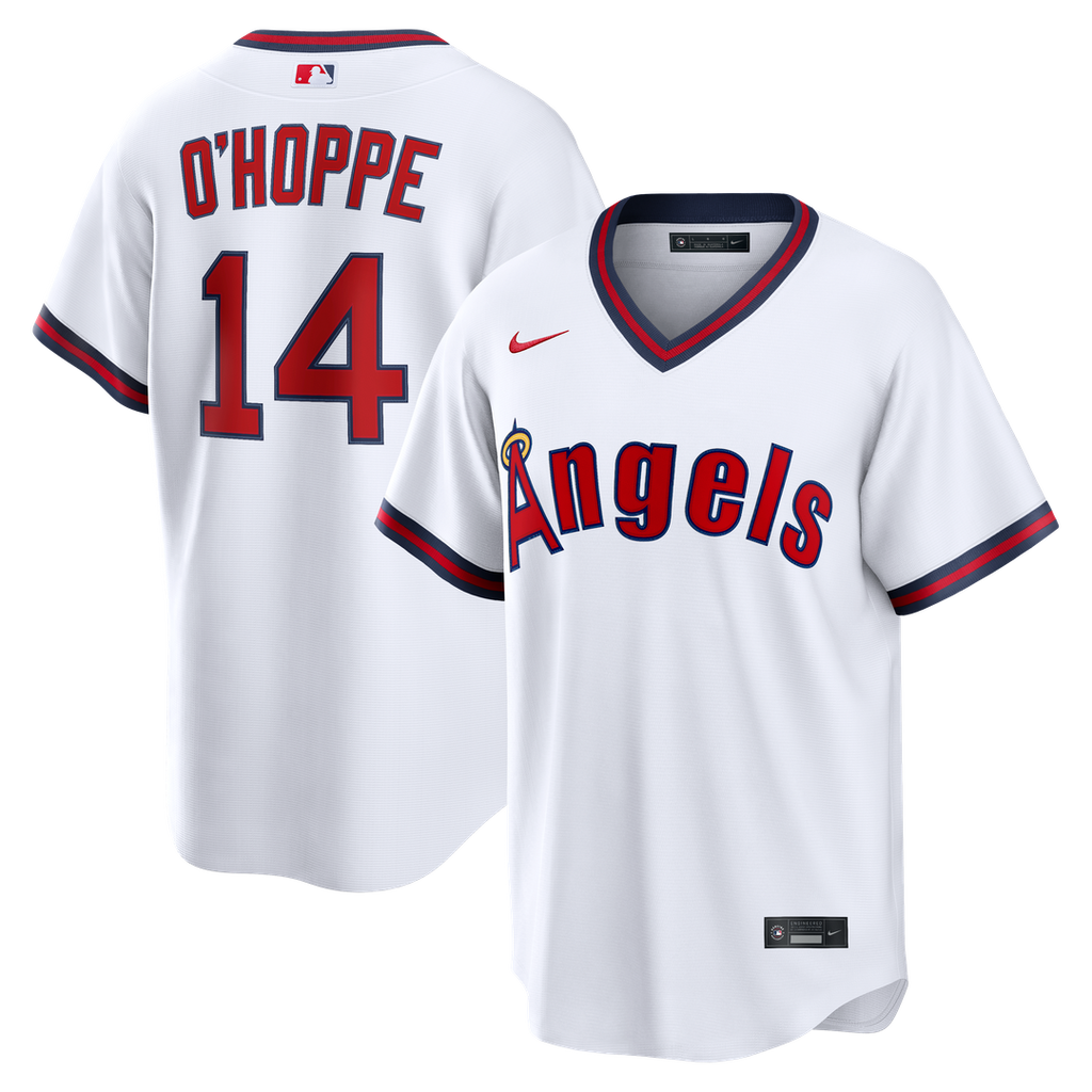 Men's Los Angeles Angels Logan O'Hoppe White Alternate Replica MLB Baseball Jersey - view 1
