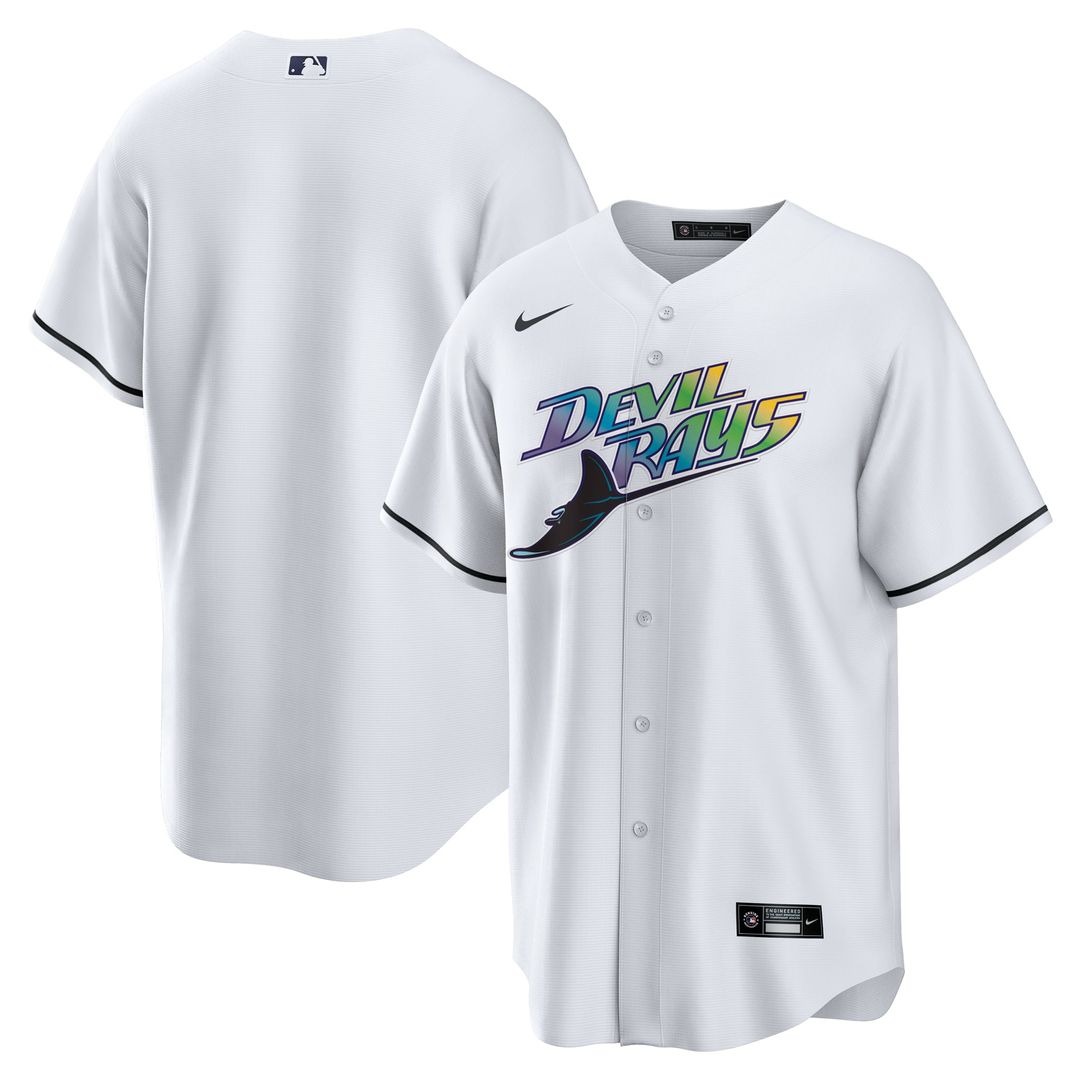 Men's Tampa Bay Rays White Home Replica MLB Baseball Jersey - view 1
