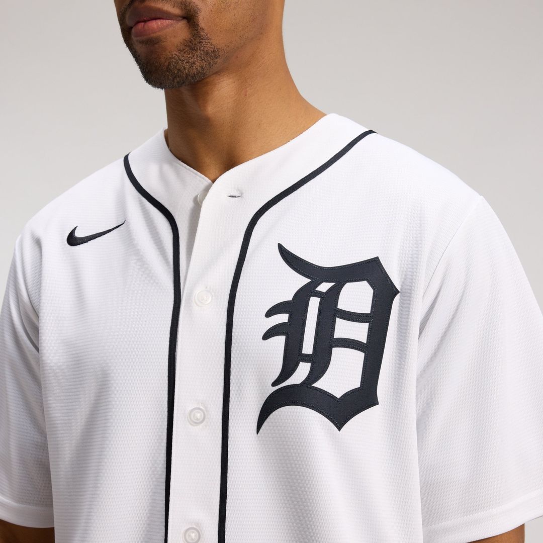 Men's Detroit Tigers White Home Replica MLB Baseball Jersey - view 9