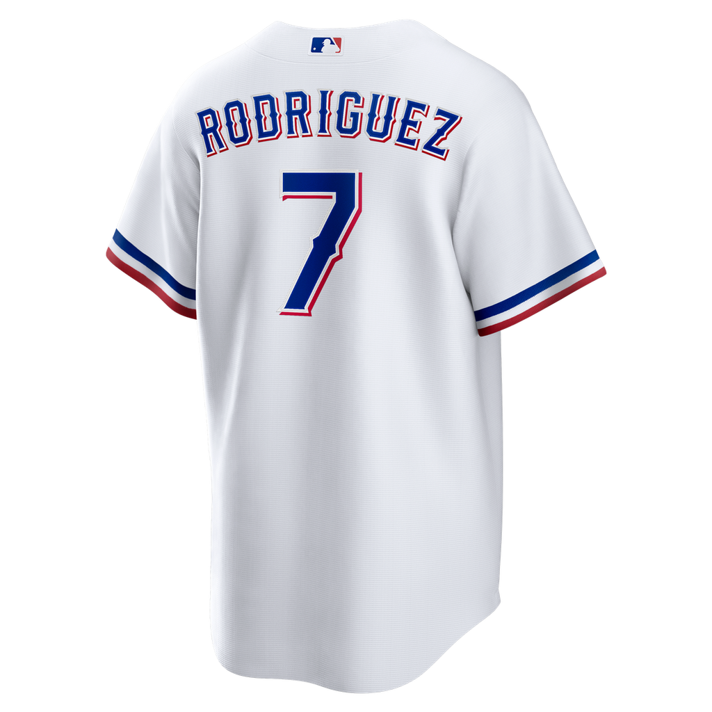 Men's Texas Rangers Ivan Rodriguez White Home Retired Player Replica MLB Baseball Jersey - view 3