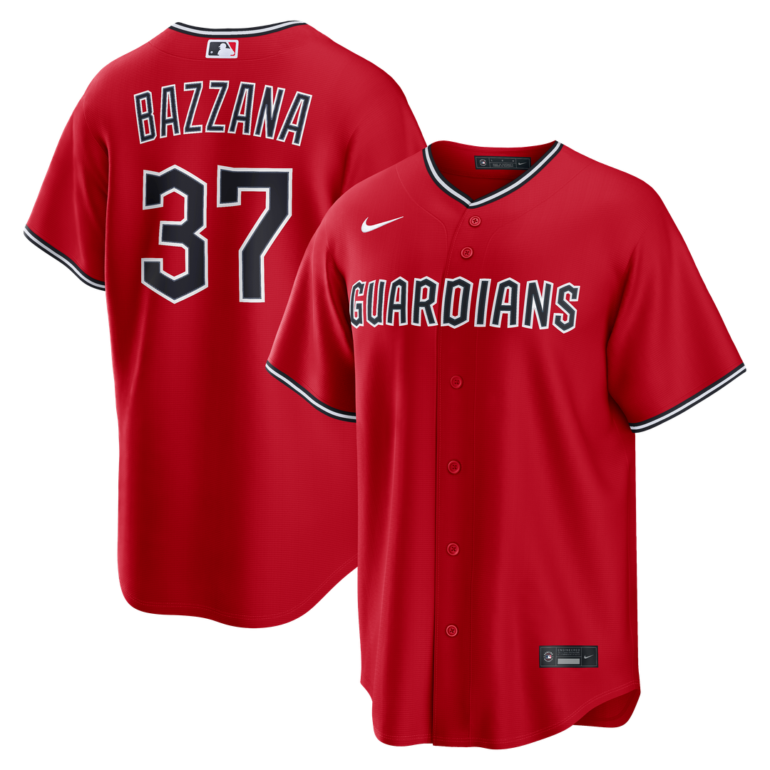 Men's Cleveland Guardians Travis Bazzana Red Alternate Replica MLB Baseball Jersey - view 1