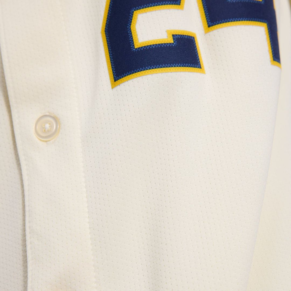 Men's Milwaukee Brewers William Contreras Cream Home Limited MLB Baseball Jersey - view 14