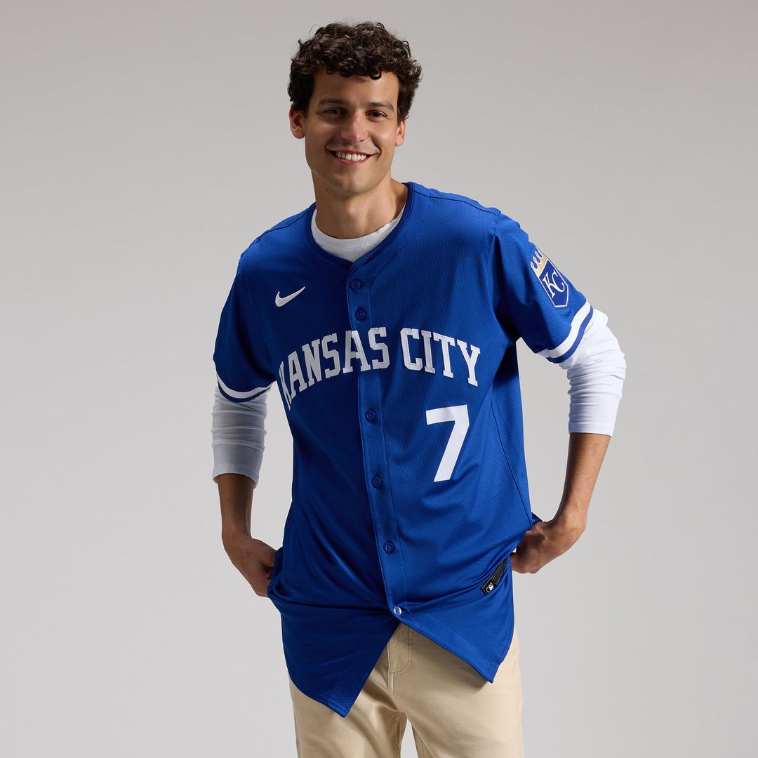 Men's Kansas City Royals Bobby Witt Jr. Royal Alternate 2 Elite MLB Baseball Jersey - view 13