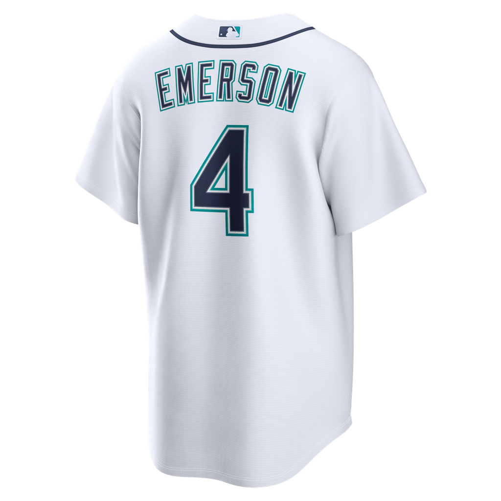 Men's Seattle Mariners Colt Emerson White Home Replica MLB Baseball Jersey - view 5