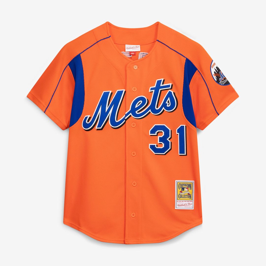 Men's New York Mets Mike Piazza Royal Cooperstown Collection Mesh Batting Practice Button-Up MLB Baseball Jersey - view 18