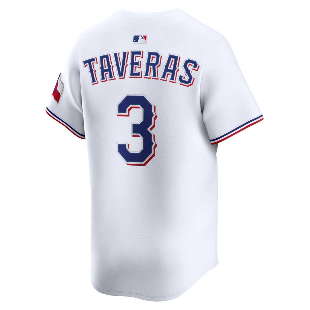 Men's Texas Rangers Leody Taveras White Home Limited MLB Baseball Jersey - view 3
