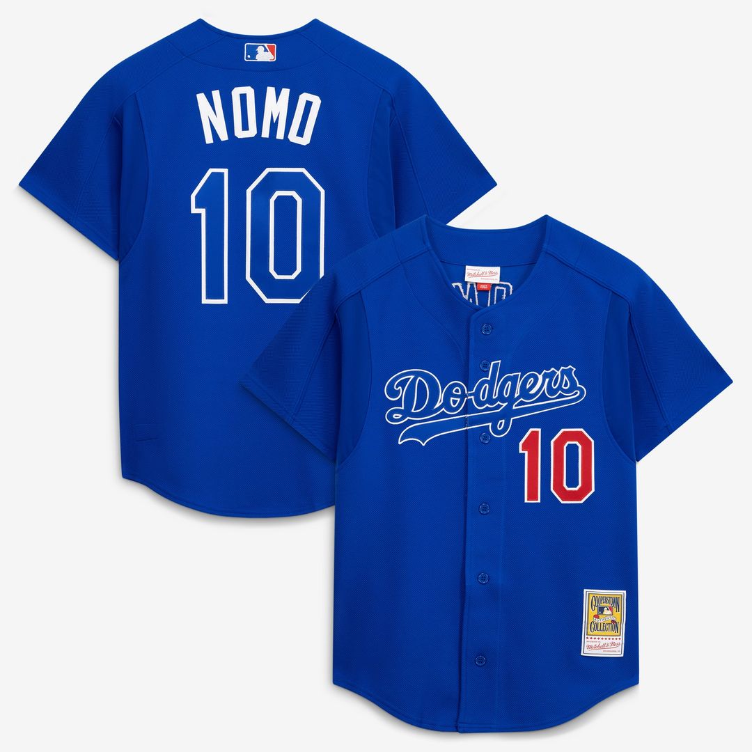 Men's Los Angeles Dodgers Hideo Nomo Royal Cooperstown Collection 2004 Batting Practice MLB Baseball Jersey - view 1