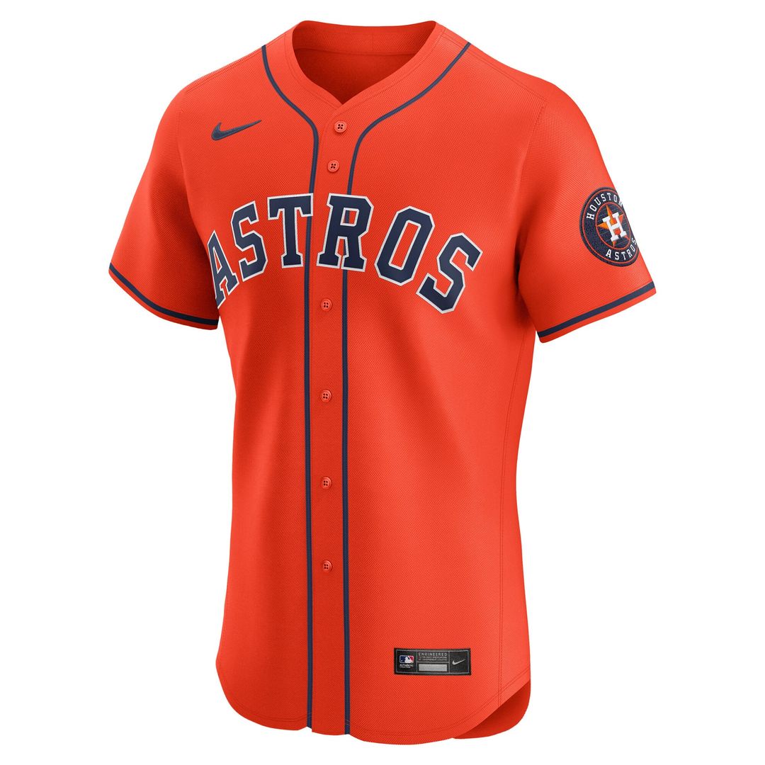Men's Houston Astros Orange Alternate Elite MLB Baseball Jersey - view 2