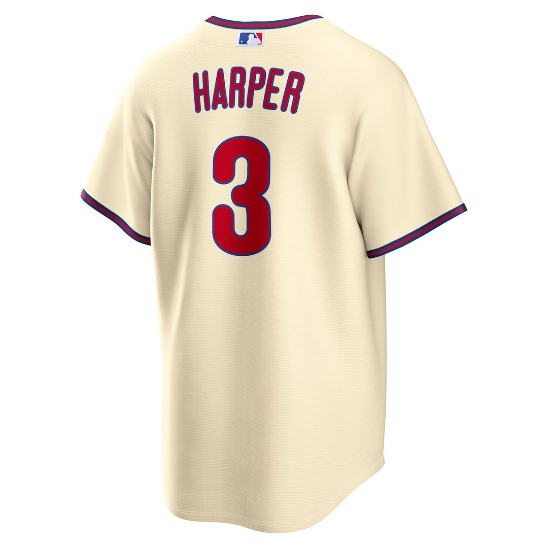 Men's Philadelphia Phillies Bryce Harper Gray Road Replica MLB Baseball Jersey - view 31
