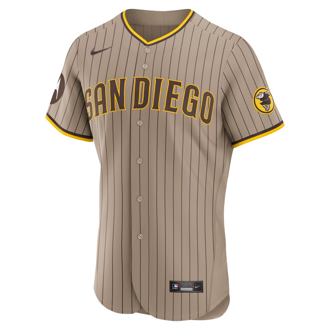 Men's San Diego Padres Fernando Tatis Jr. Sand Alternate Sponsor Patch MLB Baseball Jersey - view 5