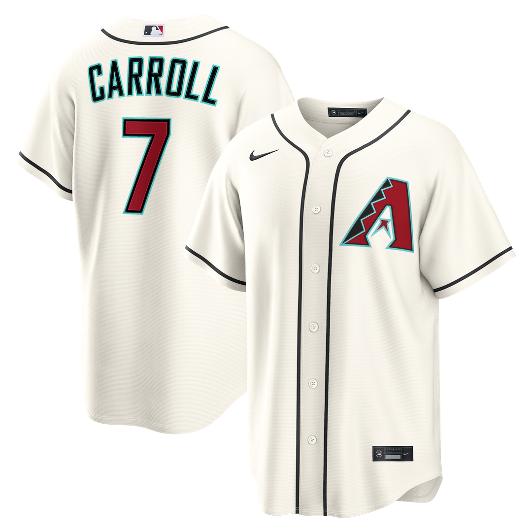 Men's Arizona Diamondbacks Corbin Carroll Cream Home Replica MLB Baseball Jersey - view 1