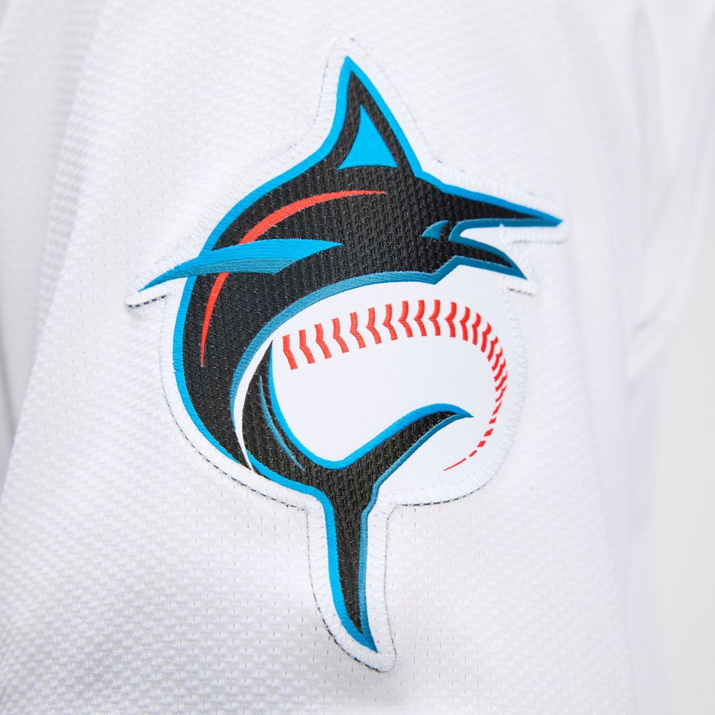 Men's Miami Marlins White Home Elite MLB Baseball Jersey - view 14
